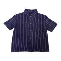 navy with cream double stripe. 5pin shirt