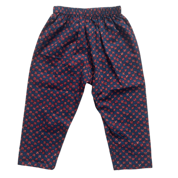 navy with red . peasy pants