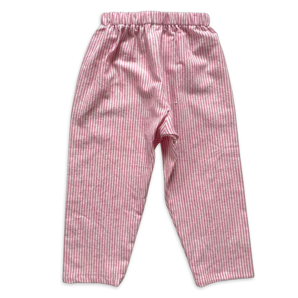 pink and white stripe . peasy pants
