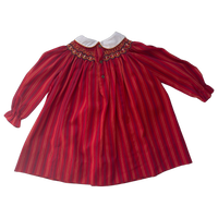 size 4 years red stripy dress