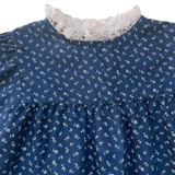size 5 years white flower on navy dress