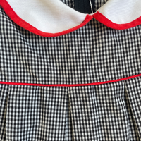 size 6 years black and white check dress