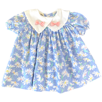 size 12 months blue with white daisy dress