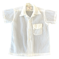 size 8 years sheer crinkle cream shirt