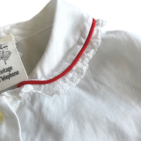 size 2 years red piping shirt