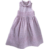 size 4 years pink floral scalloped collar dress