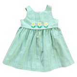 size 4 years plaid apron dress with daisies