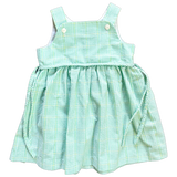 size 4 years plaid apron dress with daisies