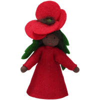 red poppy fairy doll