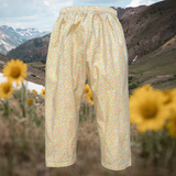 flowers yellow tone . peasy pants